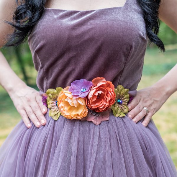 Brâu Elegant Floral - Curea centură damă - #003