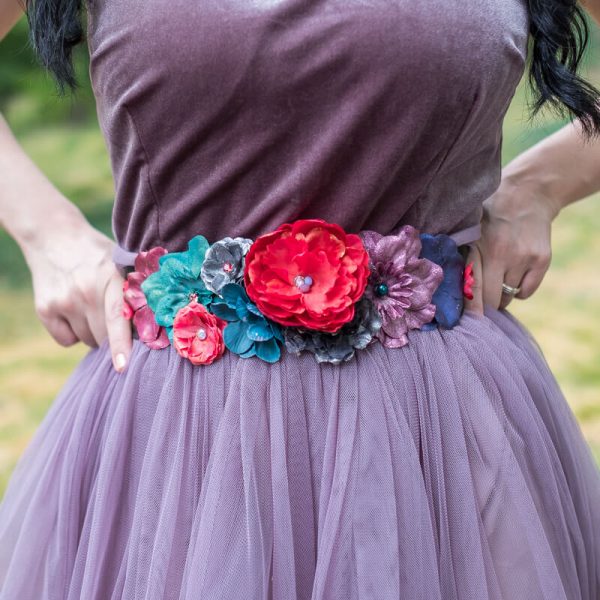 Brâu Elegant Floral - Curea centură damă - #004