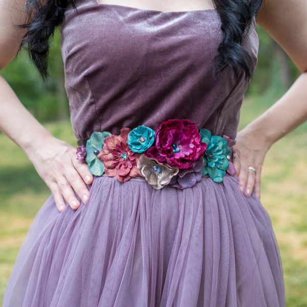 Brâu Elegant Floral - Curea centură damă - #005