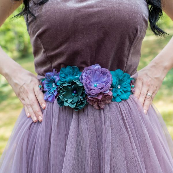 Brâu Elegant Floral - Curea centură damă - #007