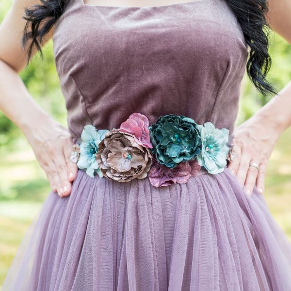 Brâu Elegant Floral - Curea centură damă - #009