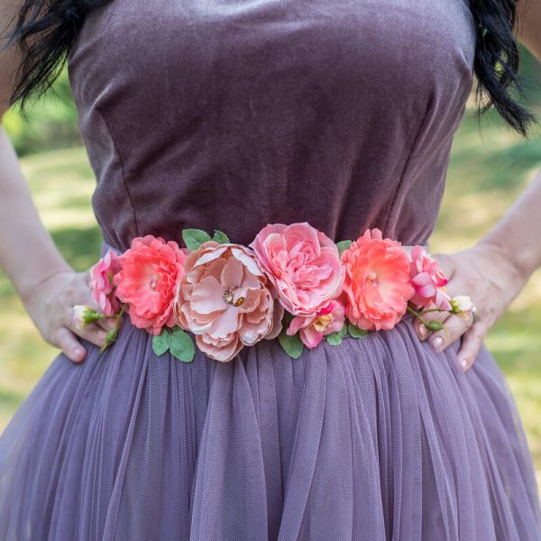Brâu Elegant Floral - Curea centură damă - #012