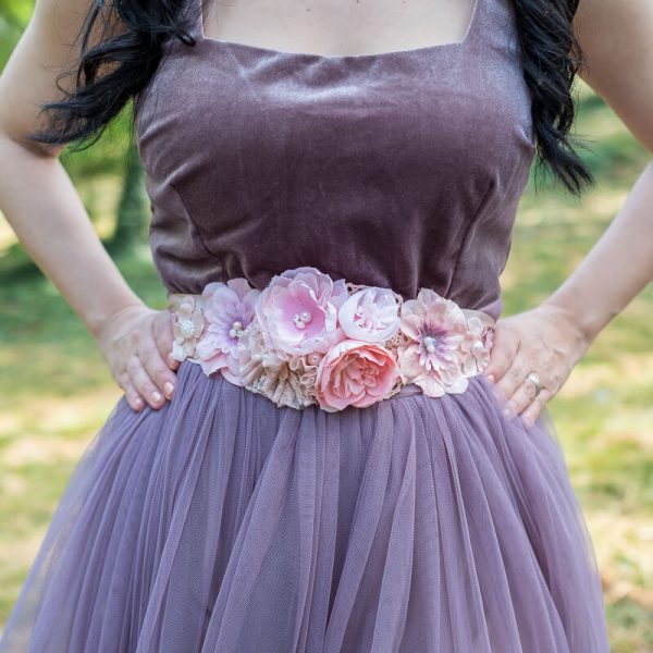 Brâu Elegant Floral - Curea centură damă - #014