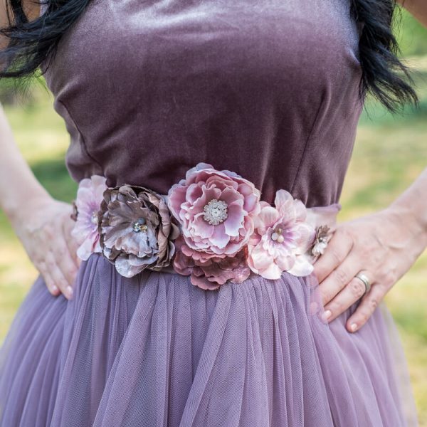 Brâu Elegant Floral - Curea centură damă - #015