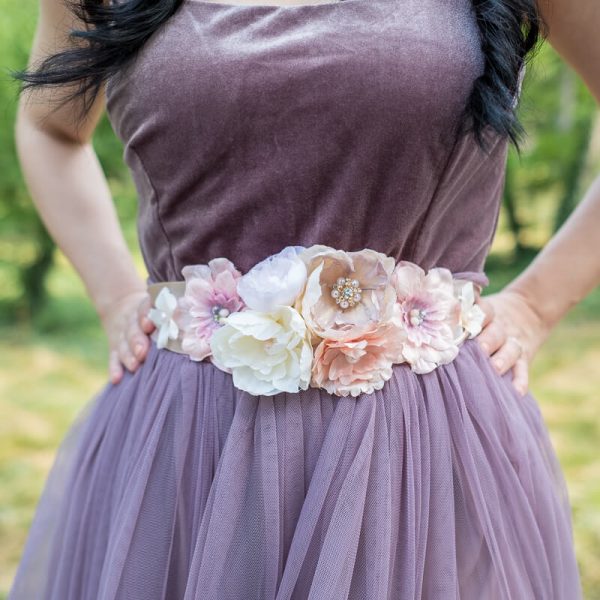 Brâu Elegant Floral - Curea centură damă - #016