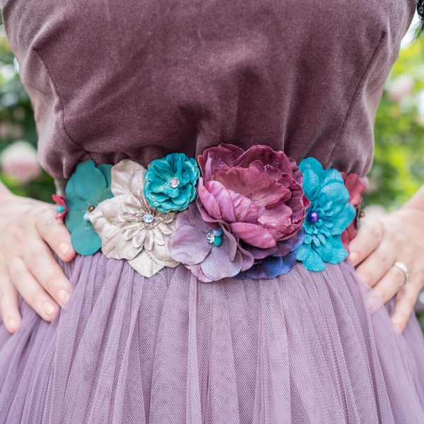 Brâu Elegant Floral - Curea centură damă - #021