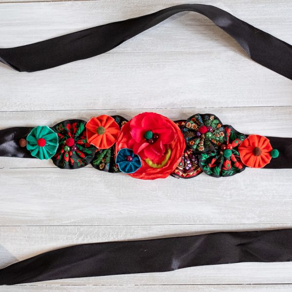 Brâu Floral Rainbow - Curea centură damă - #009 - Colecție Nouă 2020-2021